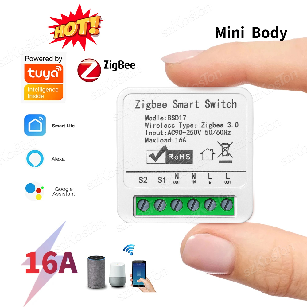 Diy Home Automation Hub - 16A Tuya ZigBee Akıllı Anahtar Modülü